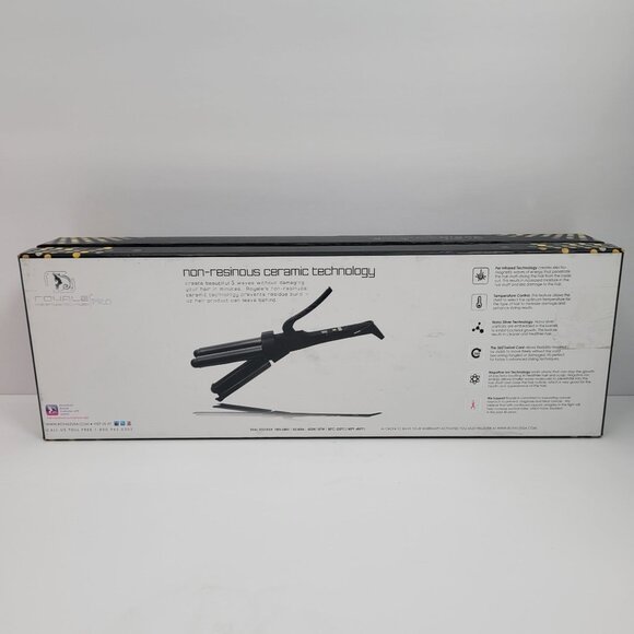 Royale Pro Hair Styling Technology SW001 Black Triple Barrel Hair Waver Curler main image 11